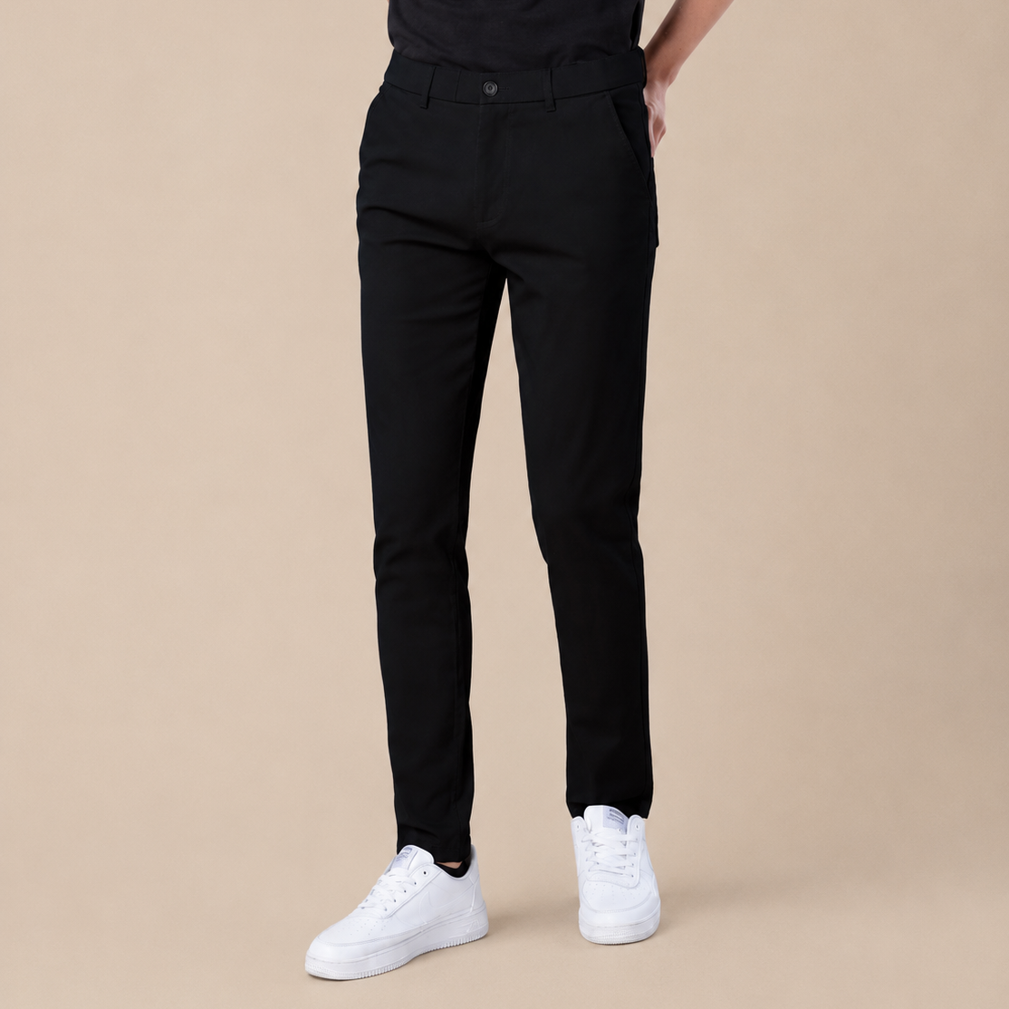 Plaid&Plain Men's Skinny Fit Chino Pants